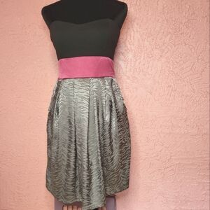 Wet Seal Women’s Strapless Mini – Pleated Animal Print Party Dress